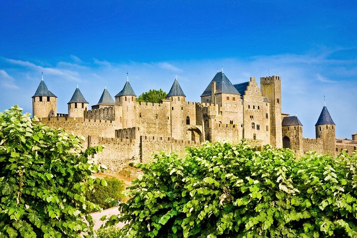 The walled town of Carcassone