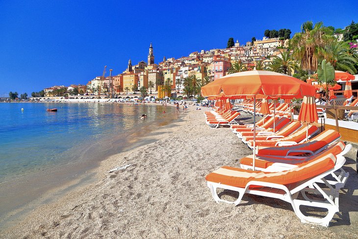Beach in Menton, South of France