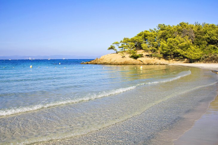 Beach on the island of Île de Porquerolles