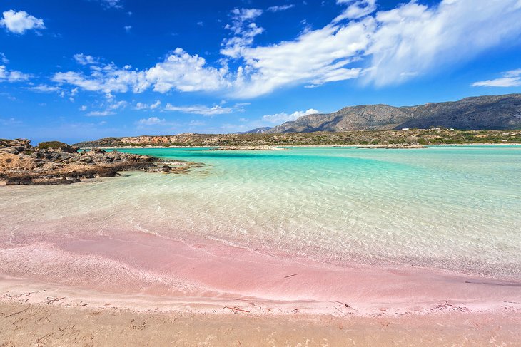 Pink-sand Elafonissi Beach on Crete