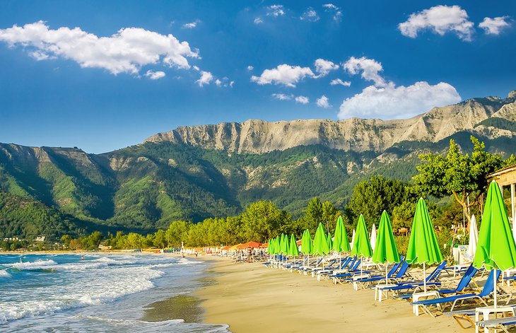 Golden Beach on Thassos Island