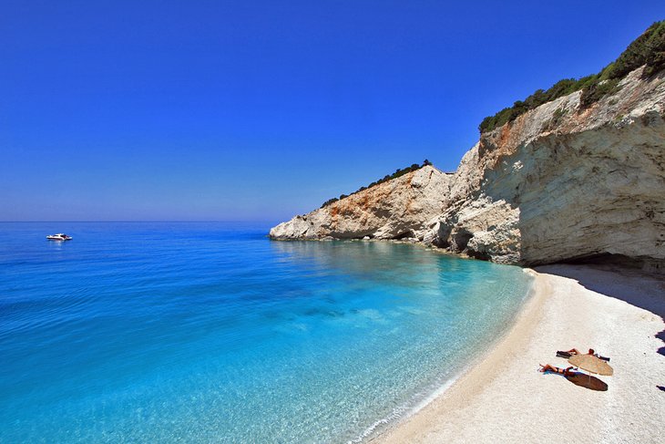 Porto Katsiki beach on Lefkada Island