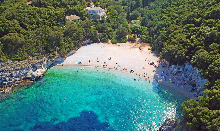 Rovinia Beach on Corfu