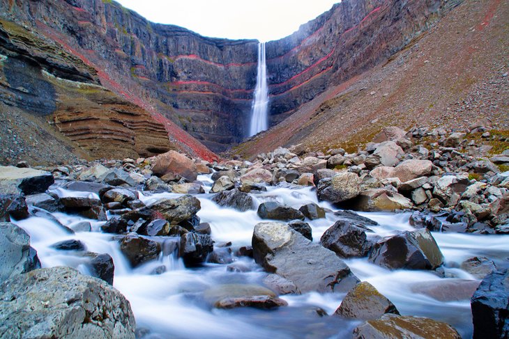 Hengifoss waterfall near Egilsstadir