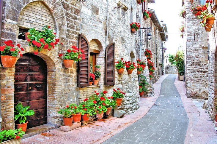 Picturesque street in Assisi