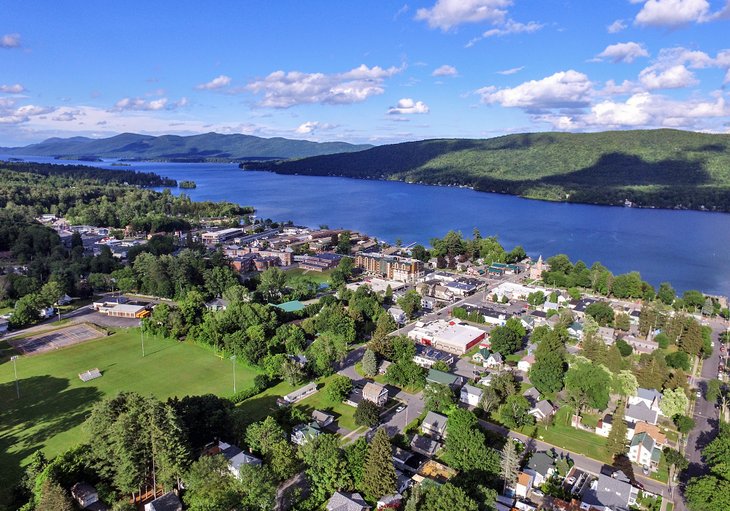 Aerial view of Lake George