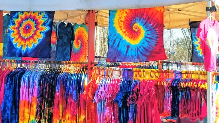 Vendeur tie-dye à Woodstock, NY