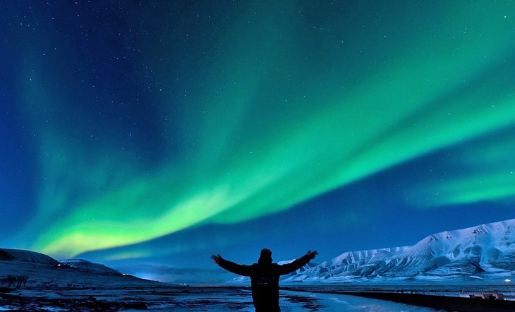 Svalbard is a wonderful place to enjoy the northern lights show