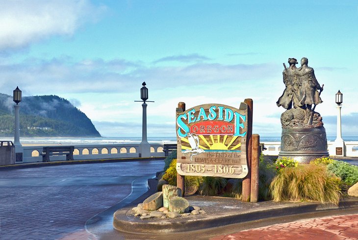 Lewis & Clark End of Trail Monument in Seaside, Oregon