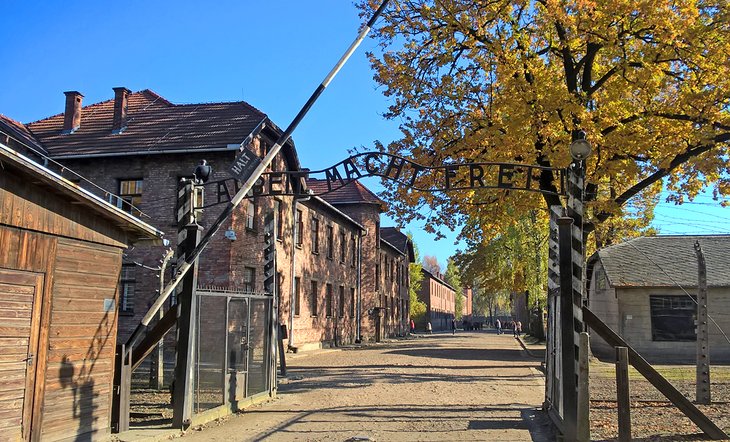 Entrance to Auschwitz concentration camp