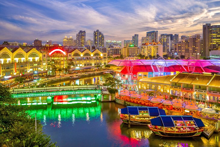 Clarke Quay at night