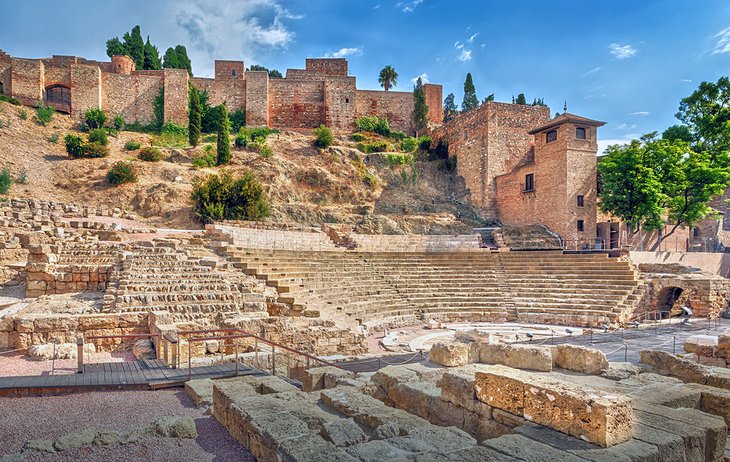 Roman amphitheater and the Alcazaba de Málaga