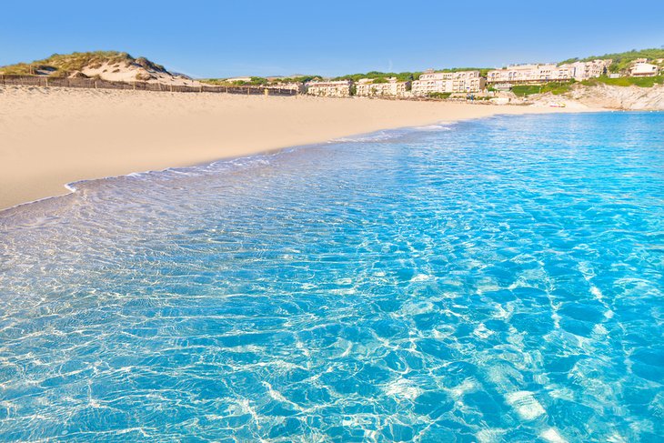 Crystal-clear water at Cala Mesquida