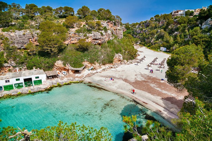 Secluded Cala Pi beach