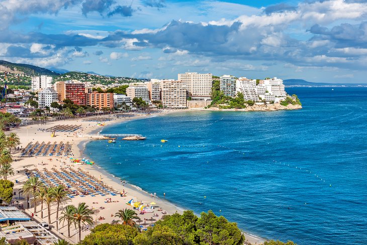 Aerial view of Magaluf