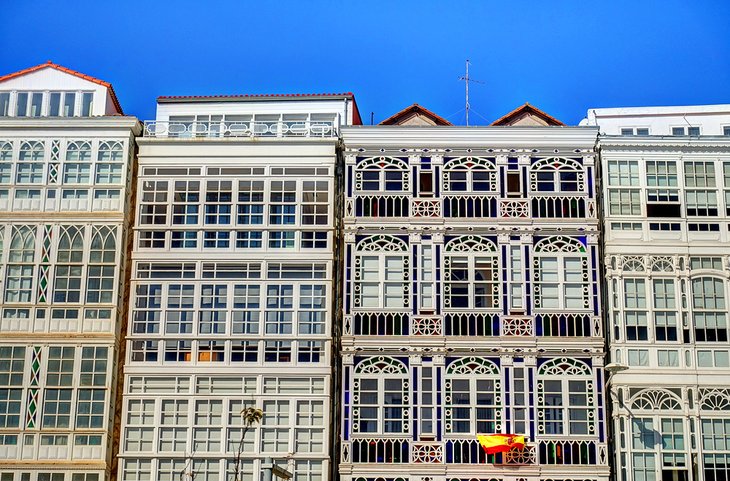 Buildings in La Coruna, Spain