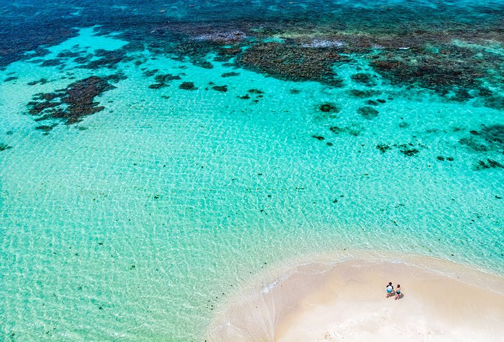 Aerial photo of Mopion Island