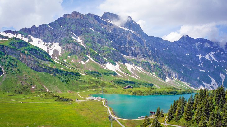 View of Lake Trubsee from Mount Titlis