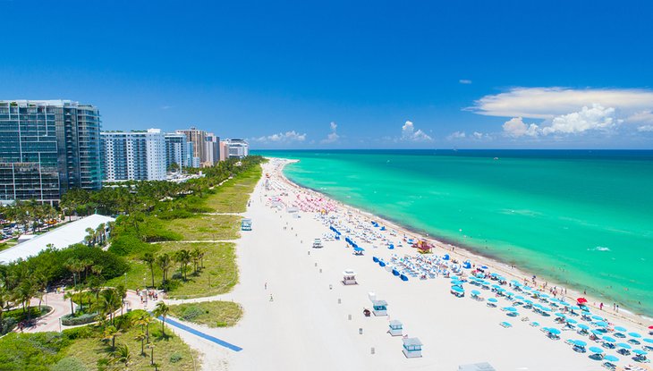 Aerial view of Miami Beach