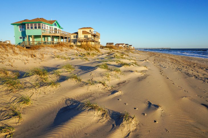 Beachfront homes on the Outer Banks