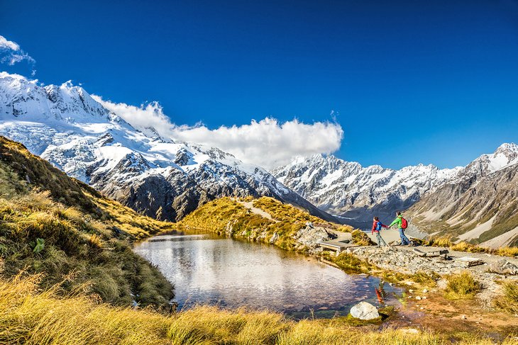 Hiking near Mount Cook