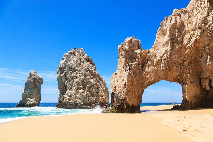 Rock formations on the beach at Cabo San Lucas, Mexico