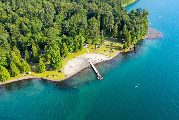 Aerial view of Cultus Lake