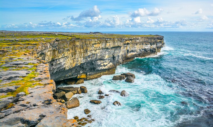 The scenic cliffs of Inishmore, Aran Islands