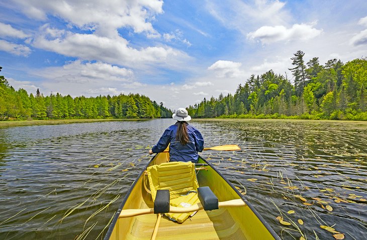 Canoeing on Crooked Lake