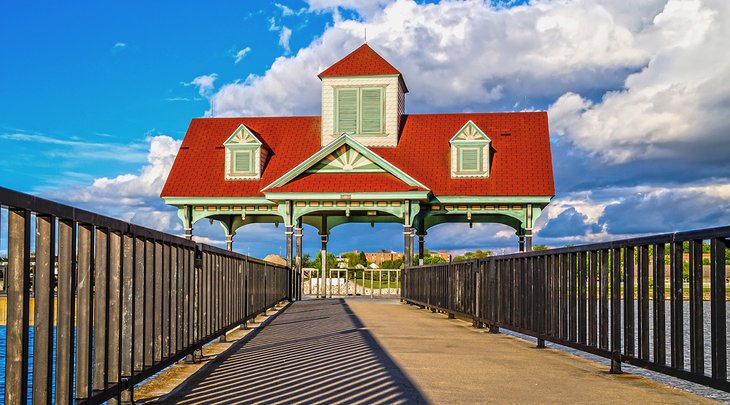 Riverwalk pier in Bay City, Michigan