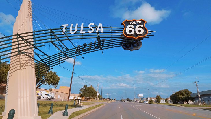 Route 66 in Tulsa, Oklahoma