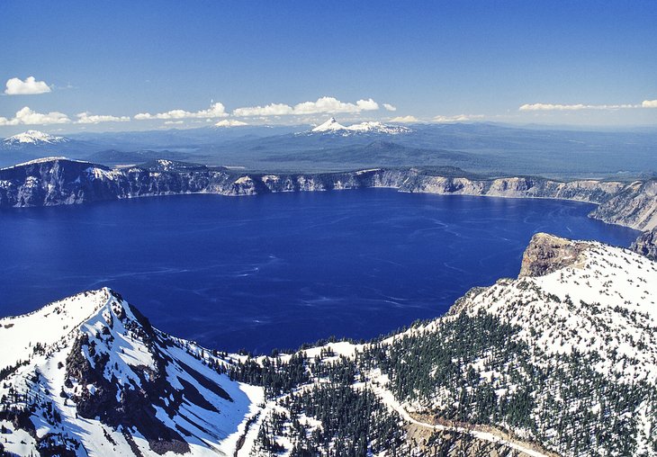 Aerial view of Crater Lake, Oregon