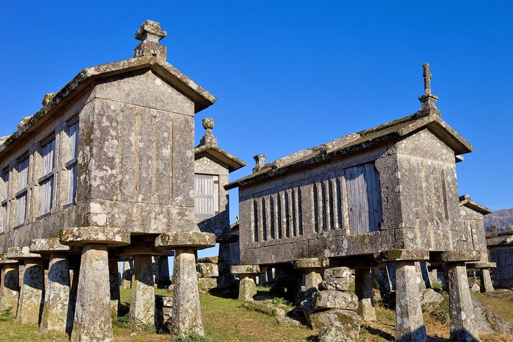Espigueiros (stone granaries) in Lindoso