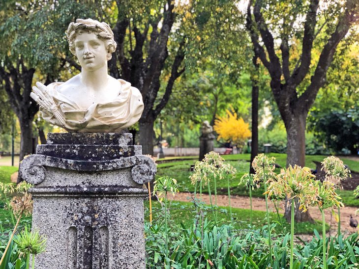 Statue in the Public Gardens of Evora