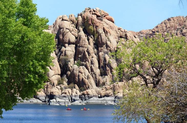 Kayakers on Watson Lake, Prescott