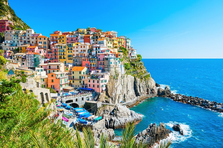 View of colorful Manarola, Cinque Terre