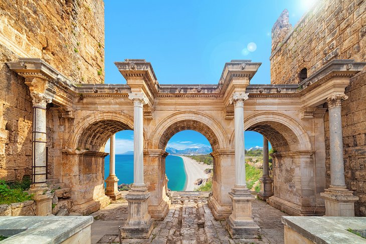 Hadrian's Gate in Antalya, Turkey