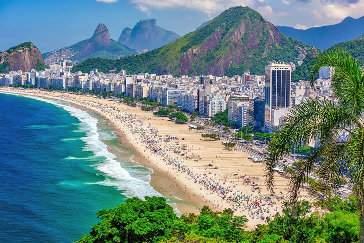 La plage de Copacabana à Rio de Janeiro, Brésil