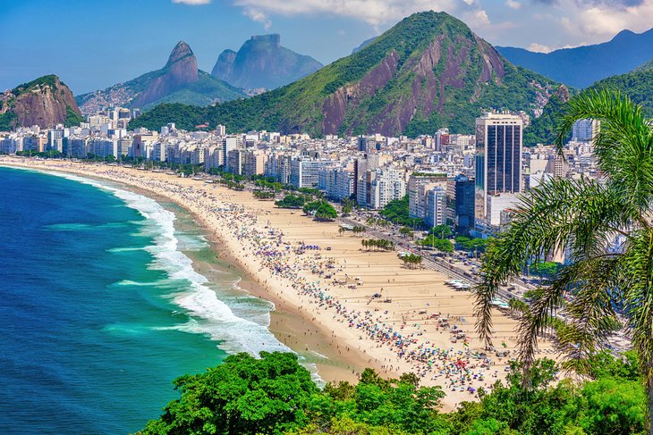 Copacabana beach in Rio de Janeiro, Brazil