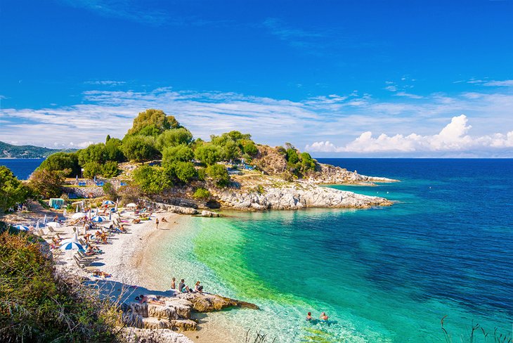 Beach on Corfu Island, Greece