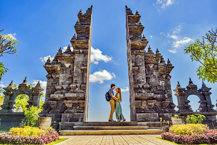 Couple at the Brahmavihara-Arama Temple in Bali
