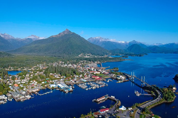 Vue aérienne de Sitka, Alaska