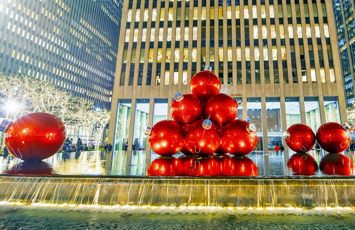 Christmas decorations in New York City