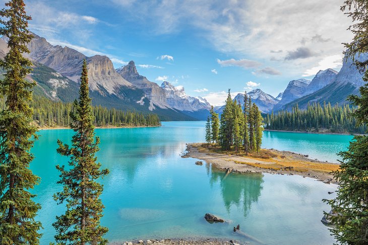 Spirit Island in Maligne Lake, Jasper National Park