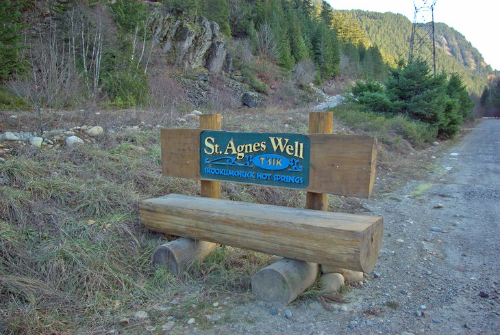 Sign for Skookumchuck (Tsek) Hot Springs