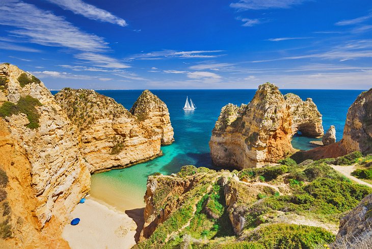 Beautiful bay near Lagos town, Algarve, Portugal
