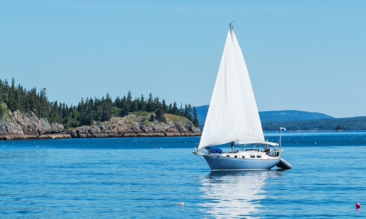 Sailboat in Frenchman Bay