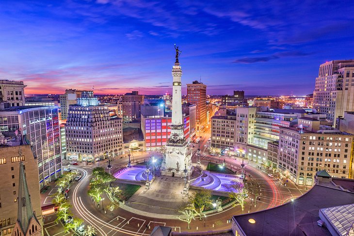 Monument Circle in Indianapolis