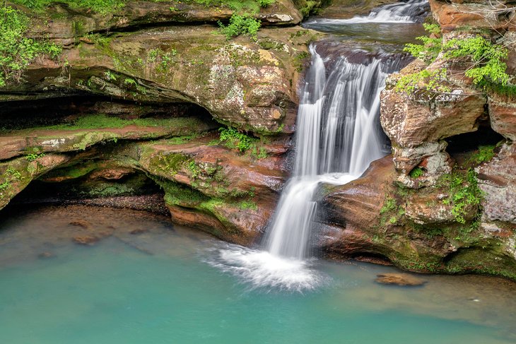 The Upper Falls at Old Man's Cave in Hocking Hills State Park