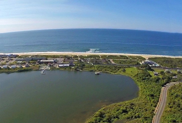 Aerial view of Kirk Park Beach